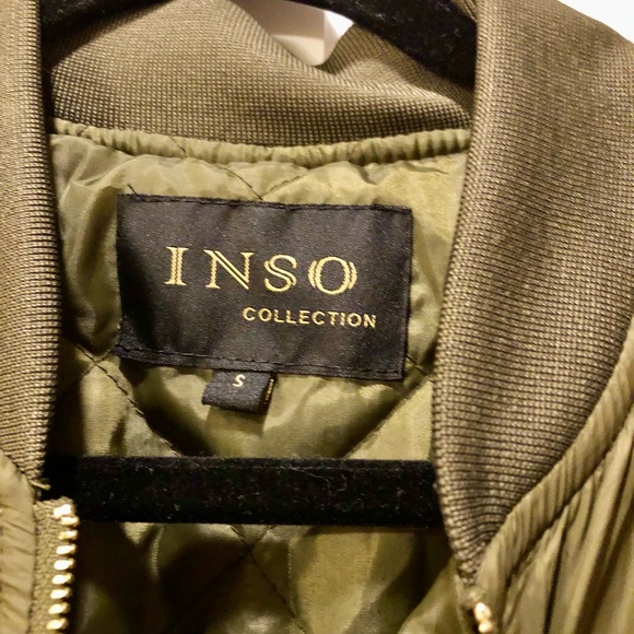 Womens Olive green Bomber jacket Size Sm - Picture 4 of 5